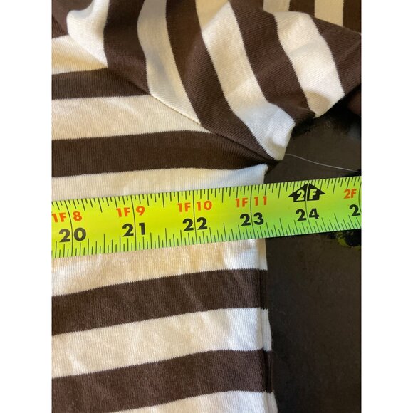 Jones New York NWT Brown White Striped 3/4 Sleeve Scoop Neck Top Sz 2X - Picture 7 of 9